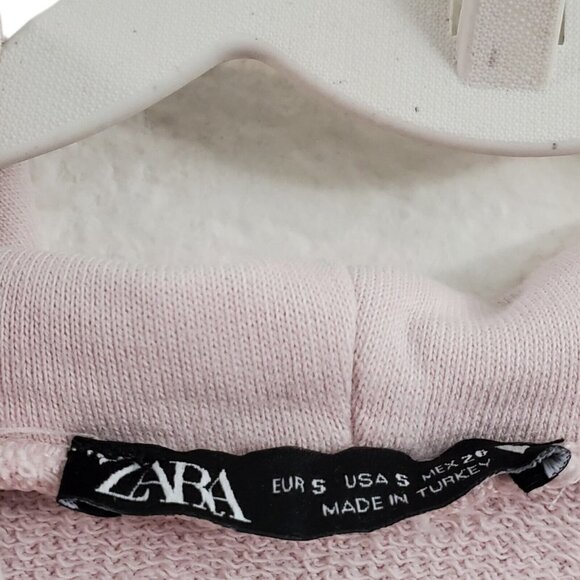 Zara Dress Small Pink Washed Plush Hooded Sleeveless Mini Pockets Bloggers Fave - Picture 5 of 10